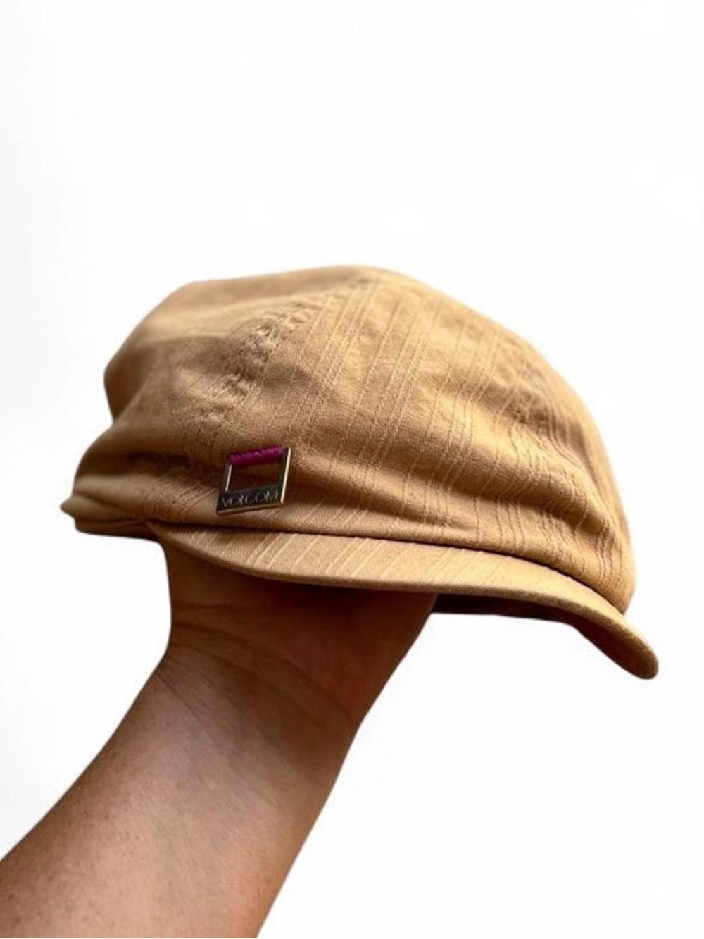 Vintage y2k Volcom Newsboy Flat Hat Drivers Cap Britney Spears Cotton OS